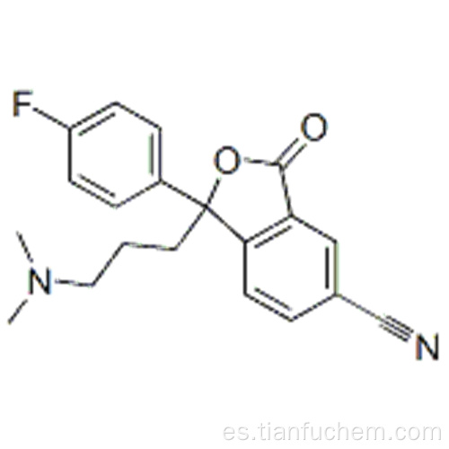 5-isobenzofurancarbonitrilo, 1- [3- (dimetilamino) propil] -1- (4-fluorofenil) -1,3-dihidro-3-oxo- CAS 372941-54-3